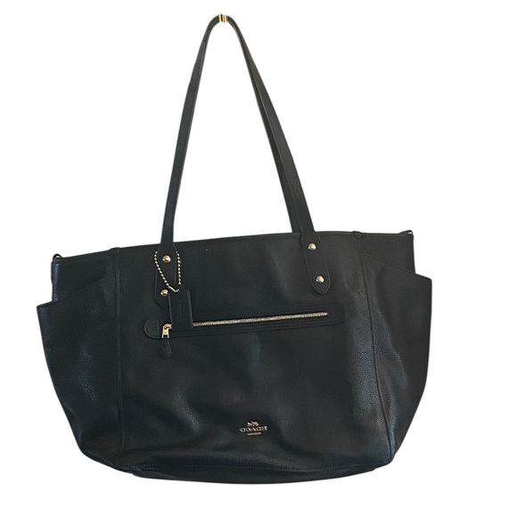 Coach Black Pebbled Leather Taylor Tote - Picture 2 of 12